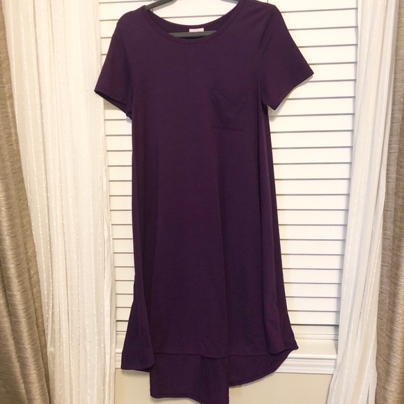 LuLaRoe Dresses & Skirts - LuLaRoe purple hi low Carly dress size small